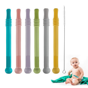 Teether Straw Factory - OEM Silicone Sensory Chew Toy