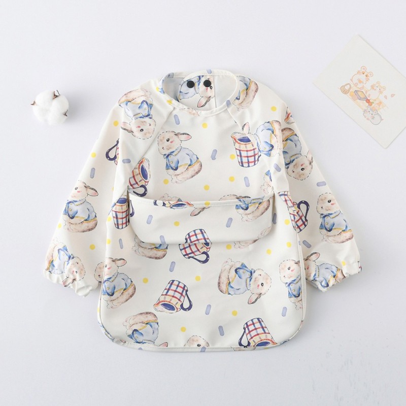 Baby Weaning Bib Supplier - OEM Waterproof Coverall Feeding Bib