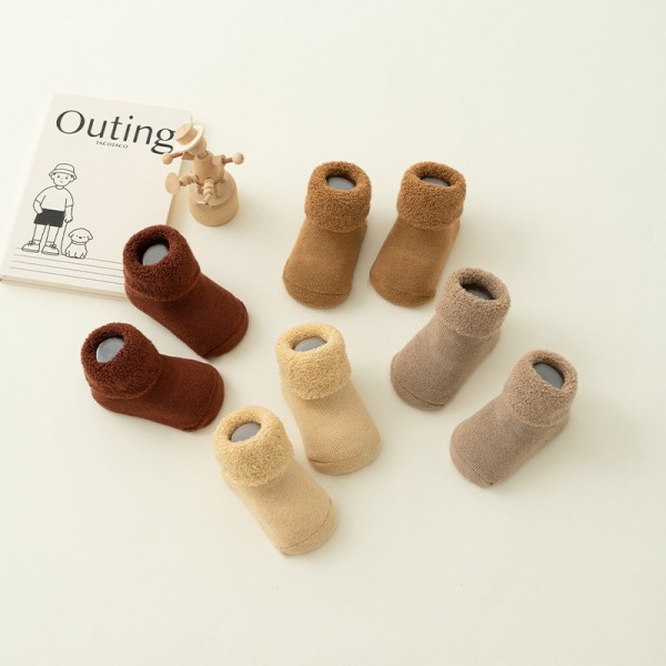 Winter Baby Socks Supplier - OEM Thickened Plush Anti Slip Socks