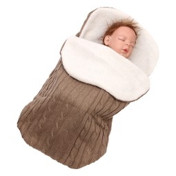 Baby Sleeping Bag Factory - OEM Thickened Knitted Thermal Blanket
