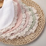 Baby Bib Set Factory - OEM Solid Color Lace Bow Headband Set