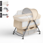 Baby Bassinet Supplier - OEM Foldable Crib Mosquito Net Wheel