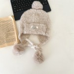 Cute Knitted Hat Supplier - OEM Wool Ball Earflap Warm Beanie