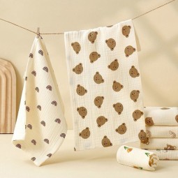 Baby Face Cloths Supplier - OEM Four Layer Cotton Yarn Towels