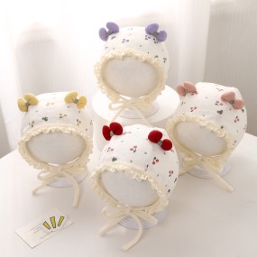 Cute Cotton Hat Supplier - OEM Bow Lace Trim Newborn Beanie