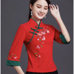民族衬衫工厂-中国传统民族风格刺绣衫