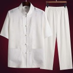 中式服装生产厂家-中国传统男式功夫短袖