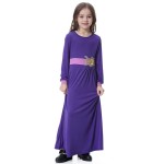 穆斯林服装供应商-端庄阿拉伯女孩长袖开斋节