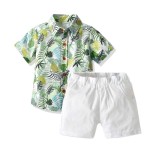 婴儿服装工厂-夏季卡通印花4件套男童