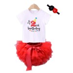 婴儿服装生产厂家-女婴一岁生日连体衣