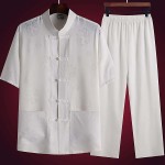 中式服装生产厂家-中国传统男式功夫短袖