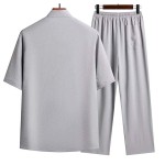 中式服装生产厂家-唐装男式汉服爷爷装