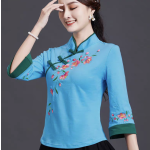 民族衬衫工厂-中国传统民族风格刺绣衫