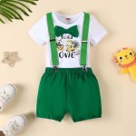 婴儿服装工厂-生日蛋糕摄影男童狂野一岁