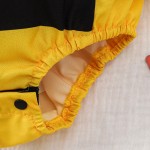 婴儿连体衣生产厂家-2件女婴褶皱蜜蜂