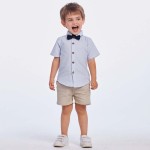 男童套装生产厂家-时尚男童绅士套装短袖