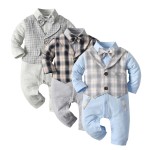 婴儿套装工厂-男婴套装圣诞学步儿绅士