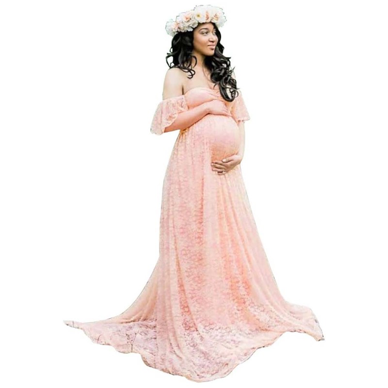 孕妇装供应商-热销露肩薄纱优雅修身