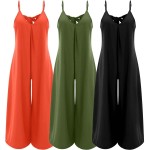 女式裤装工厂-夏季休闲纯色宽松阔腿裤