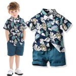 儿童服装供应商-现货短袖儿童套装夏季