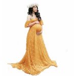 孕妇装供应商-热销露肩薄纱优雅修身