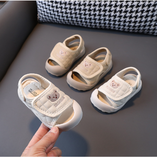 婴儿凉鞋生产厂家-夏季防踢沙滩学步鞋0-3岁