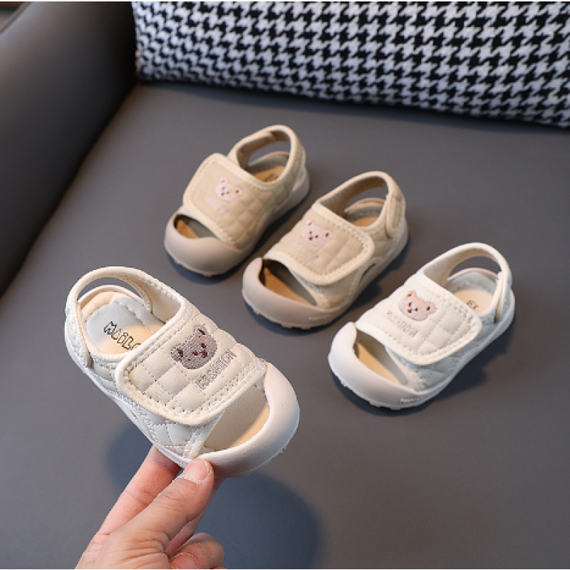 婴儿凉鞋生产厂家-夏季防踢沙滩学步鞋0-3岁