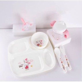 Baby Tableware Set Supplier - 6-Piece Silicone Cartoon