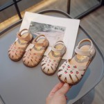 女孩凉鞋供应商-夏季款式0-3岁包头镂空公主鞋