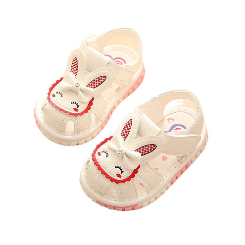 婴儿凉鞋工厂-夏季0-2岁刺绣女童软底