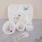 Baby Tableware Set Supplier - 6-Piece Silicone Cartoon