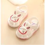 婴儿凉鞋工厂-夏季0-2岁刺绣女童软底