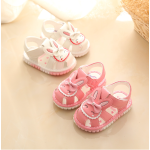 婴儿凉鞋工厂-夏季0-2岁刺绣女童软底
