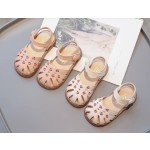 女孩凉鞋供应商-夏季款式0-3岁包头镂空公主鞋