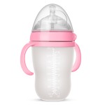 Baby Bottle Supplier - Silicone Handle Baby Bottle