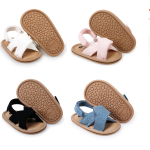 婴儿凉鞋工厂-夏季透气学步儿防滑橡胶底