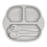 婴儿碗工厂-新款硅胶PC一体吸盘卡通图案