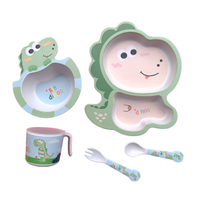 Baby Tableware Set Factory - Bamboo Fiber 5-Piece