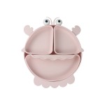 婴儿碗工厂-硅胶分格餐盘食品级卡通螃蟹