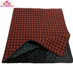 法兰绒毯工厂-超软绿色花卉荷叶边婴儿毯