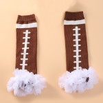 儿童护腿供应商-热销针织足球雪纺荷叶边