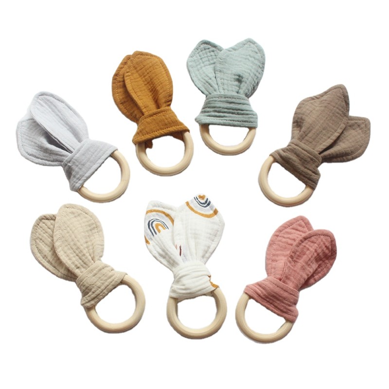 木质磨牙器生产厂家-木质感官训练手环玩具