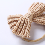 冬用头带供应商-7色秋冬高弹羊毛蝴蝶结