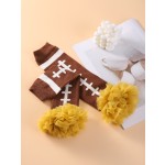 运动袜工厂-棒球篮球足球主题棕色雪纺