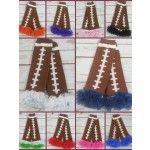 婴儿护腿供应商-2025情人节雪纺荷叶边护腿