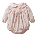 婴儿套装供应商-春夏新款纯棉甜美爬行服兔装