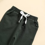 婴儿套装供应商-秋季纯棉亚麻男童长袖衬衫套装