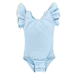 芭蕾舞连体衣生产厂家-义乌婴儿短荷叶袖连体衣