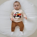 感恩节服装工厂-幼儿男童火鸡卡车运动服套装