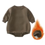 婴儿毛衣连体衣供应商-可定制中性色冬季保暖